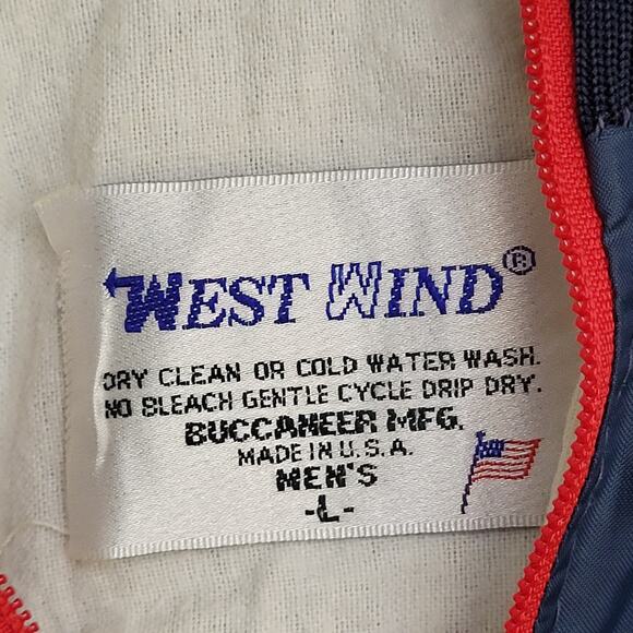 Vintage 90s Press-Box Windbreaker Large 22x26 USA - Picture 8 of 14